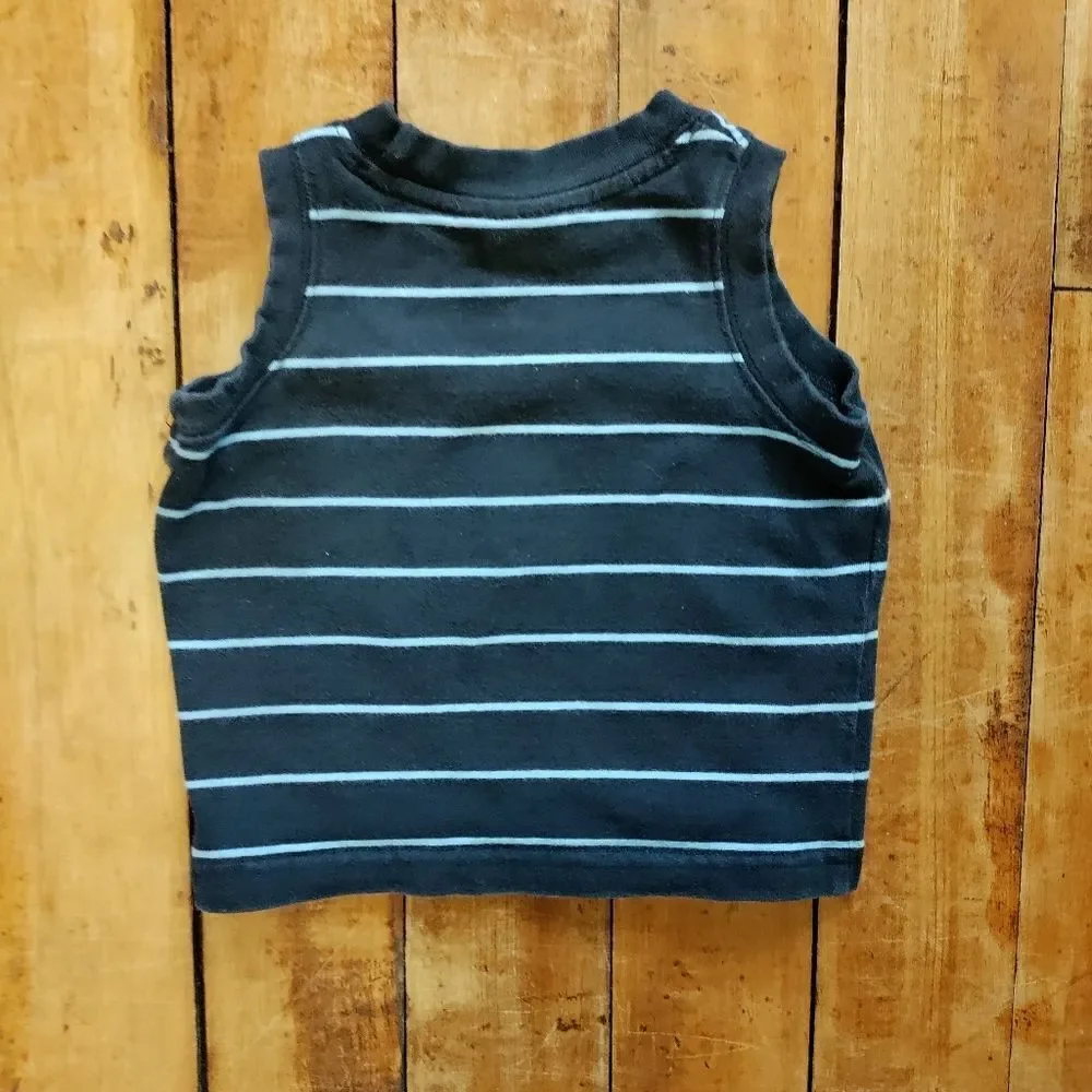 Gymboree tank top baby boy size 6 to 12 months cotton lobster navy summer shirt